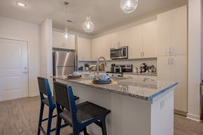 Saint Johns apartment for rent - Upscale Kitchen with Island and Stainless Steel Appliances at Madison Fountains Apartments in St. Johns, Florida