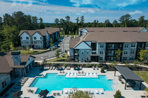 Lawrenceville apartment for rent - Exterior view of Madison Trails, new luxury apartments in Lawrenceville GA 30045 near the Gwinnett County area.