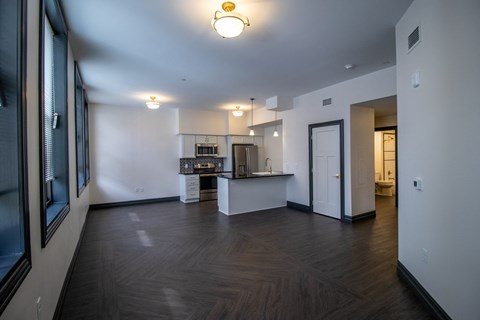 Floor plan for 2 beds, 2 baths, 1033 sqft