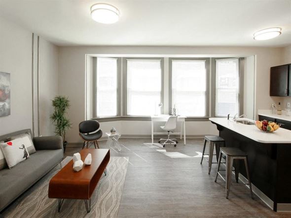Harrisburg apartment for rent - a living room with a couch and a table