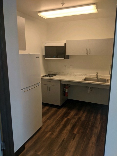 Floor plan for studio, 1 bath, 216 sqft