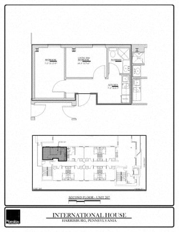 Floor plan for studio, 1 bath, 310 sqft