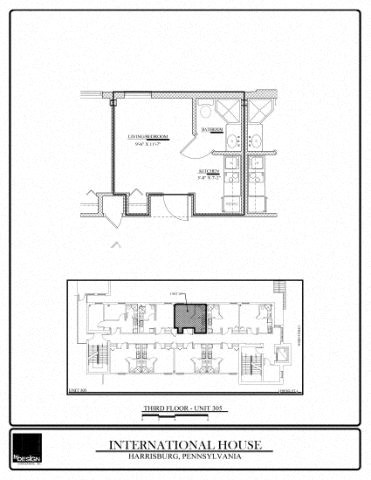 Floor plan for studio, 1 bath, 198 sqft