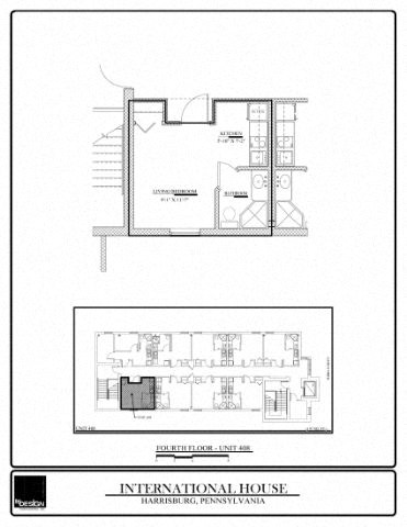 Floor plan for studio, 1 bath, 197 sqft