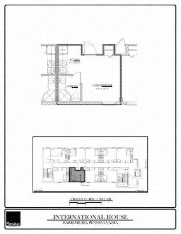 Floor plan for studio, 1 bath, 198 sqft