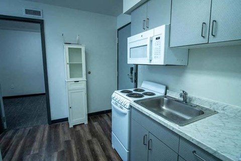 Floor plan for 1 bed, 1 bath, 365 sqft