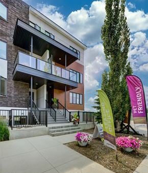 Edmonton townhouse for rent - A building with a sign that says