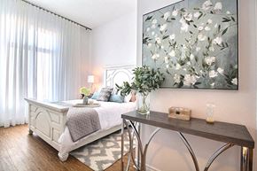Boisbriand apartment for rent - Spacious bedroom featuring luxury vinyl flooring at La Voile Broisbriand apartments in Broisbriand, Quebec