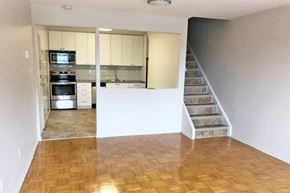 Toronto apartment for rent - 5062-5078 Dundas Street in Etobicoke, ON spacious living room open to kitchen