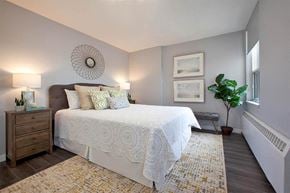 Toronto apartment for rent - Main Square Apartments in Toronto, ON bedroom with luxury vinyl flooring throughout