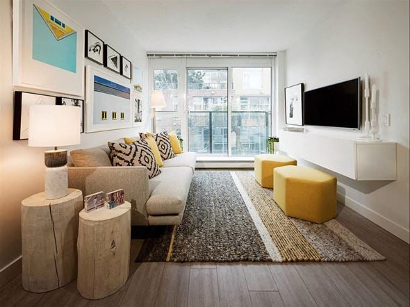 Vancouver apartment for rent - The Duke in Vancouver, BC  Bright, spacious living room at