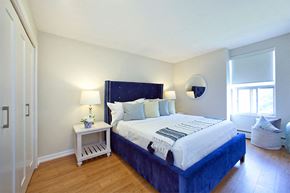 Sarnia apartment for rent - Bright bedroom with window at Bayview Towers in Sarnia, ON
