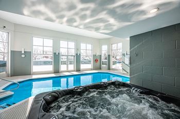 Indoor pool and whirlpool