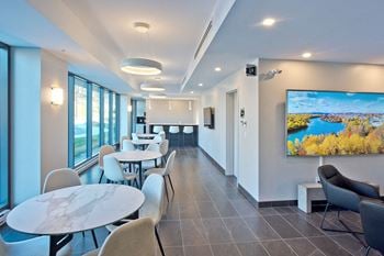 Reception room with kitchenette (available to be booked by residents)