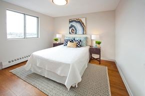 Milton apartment for rent - Millside Towers spacious bedroom with lots of natural light in Milton, ON