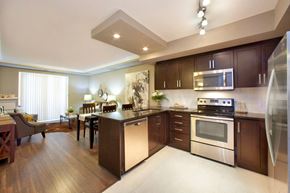 Woodstock apartment for rent - Juliana Place Apartments kitchen featuring stainless steel appliances in Woodstock, ON