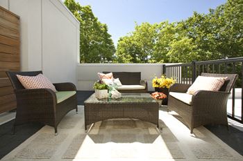Roof-top terrace in stacked suites