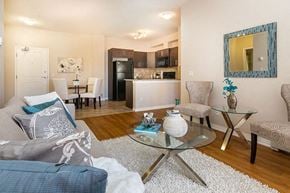 Calgary apartment for rent - Beacon Heights in Calgary, AB living room opens to dining room and kitchen