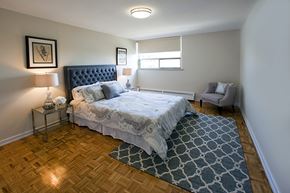 Toronto apartment for rent - Rockford Apartments large bedroom with wood flooring in Toronto, ON