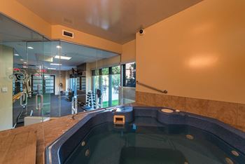 Sauna and whirlpool