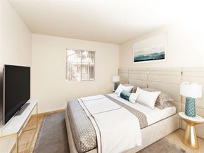 Tucson apartment for rent - Main Bedroom With Television at Cimarron Place Apartments, Tucson, 85712