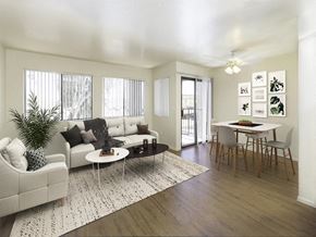 Tucson apartment for rent - Open Living and Dining Area at Rio Seco Apartments, Arizona, 85746