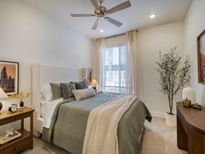 Idaho Falls apartment for rent - Bedroom with Ceiling Fan at Orchard Park Apartments