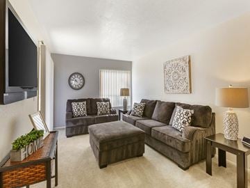 Mesa apartment for rent - the living room of our apartments with a couch and a tv