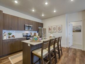 Idaho Falls apartment for rent - Kitchen with Island at Orchard Park Apartments