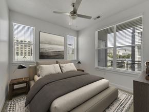 Salt Lake City apartment for rent - Large Windows in Bedroom at Garden Lofts