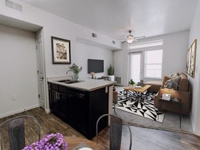 Salt Lake City apartment for rent - Kitchen and Living Room at Providence Place Apartments, Salt Lake City Utah