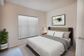 Renton apartment for rent - Bedroom With Expansive Windows at Metropolitan Place Apartments, Renton, WA