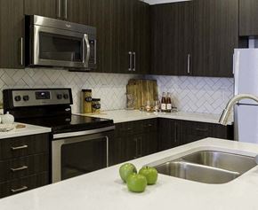 Draper apartment for rent - Elegant Backsplashes In Kitchen at Parc West Apartments, Draper, 84020