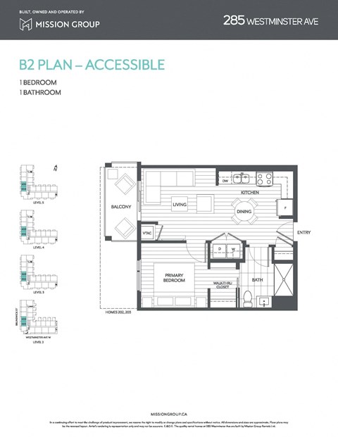 Floor plan for 1 bed, 1 bath, 551 sqft