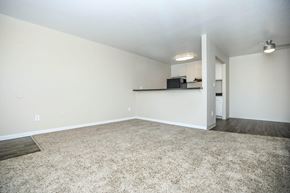 Bay Point apartment for rent - A spacious room with a carpeted floor and a white wall.