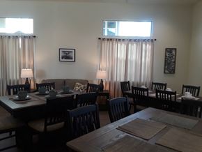 Pittsburg apartment for rent - another view of the community room dining area and windows