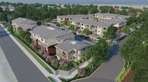 Sebastopol apartment for rent - an aerial view of a group of houses on a street