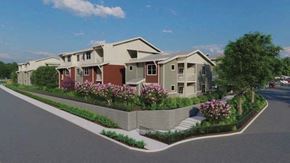 Sebastopol apartment for rent - a rendering of a row of houses on a street