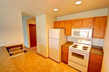 Ample kitchen cabinet space