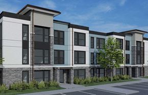 American Canyon apartment for rent - a rendering of an apartment building with a tree in front of it