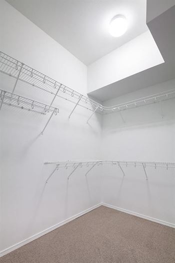 Walk-in closets in selected homes