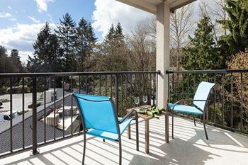 Spacious covered balconies