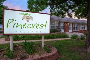 Wichita apartment for rent - the sign in front of the vineyard village office building