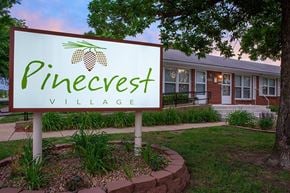 Wichita apartment for rent - the sign in front of the vineyard village office building