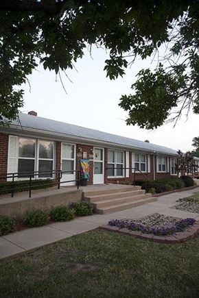 Wichita apartment for rent - a building with steps in front of it
