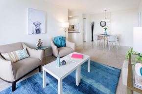 Gatineau apartment for rent - a living room with a couch and a table
