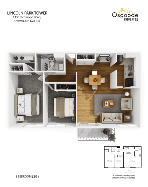 Floor plan for 2 beds, 1 bath, 795 sqft