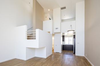 High ceilings in select units