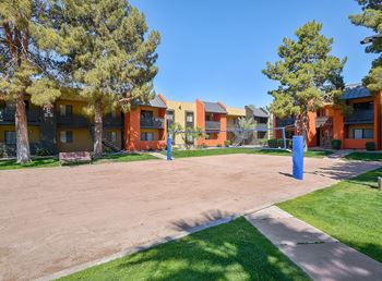Sand volleyball court
