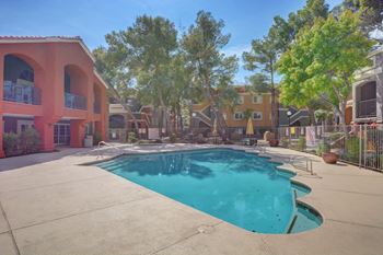 Resort style pool and spa
